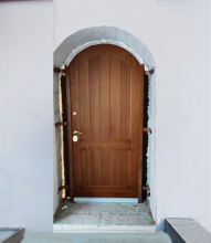 Дверь арочная металлическая