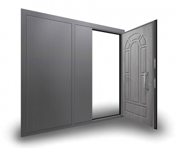 Дверь металлическая двупольная (двухстворчатая)