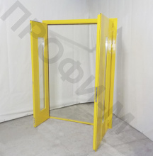 Дверь двухстворчатая остекленная