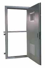 Дверь с вентиляционной решеткой противопожарная для котельной EI-60 