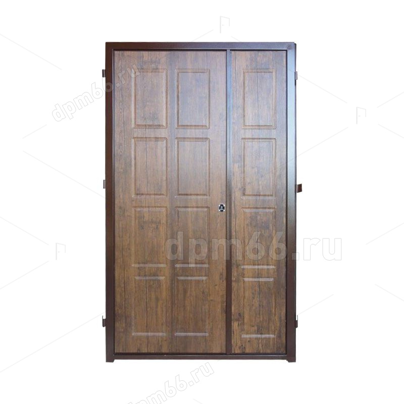 Дверь двупольная металлическая с МДФ плитой